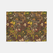 茶色のレトロ フリースブランケット (正面(横))