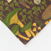 茶色のレトロ フリースブランケット (角)