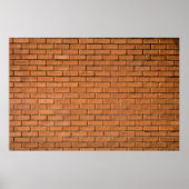茶色のレンガ壁のクローズアップ写真 ポスター (正面)