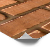 茶色のレンガ壁のクローズアップ写真 ポスター (角)