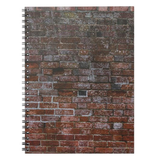 茶色のレンガ壁 ノートブック (正面)
