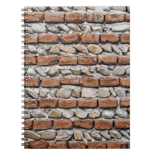 茶色のレンガ壁 ノートブック (正面)
