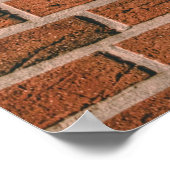 茶色のレンガ壁 ポスター (角)