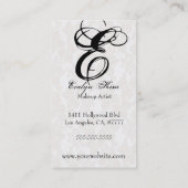 茶色のレースはあなたのモノグラムをcutomize 名刺 (裏面)