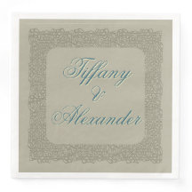 茶色のレースカスタム、洗練されたエレガンスナプキン