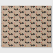 茶色のロオスター ラッピングペーパー (フラット)