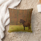 茶色のロバ クッション (ブランケット)