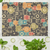 茶色のロボット キッチンタオル (折り畳み)