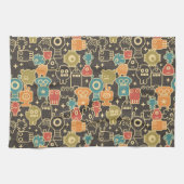 茶色のロボット キッチンタオル (横)