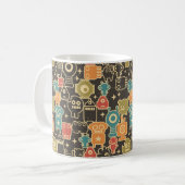 茶色のロボット コーヒーマグカップ (正面左)