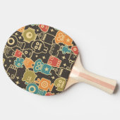 茶色のロボット 卓球ラケット (横)