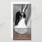 茶色のロマンス | 結婚サンキューカード サンキューカード (正面/裏面)