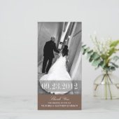 茶色のロマンス | 結婚サンキューカード サンキューカード (スタンド正面)