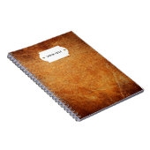 茶色のヴィンテージのシェードレザー ノートブック (右側)