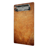 茶色のヴィンテージのシェードレザー ミニクリップボード (アングル2)