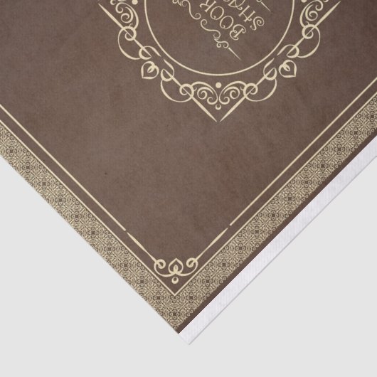 茶色のヴィンテージの影の本動揺して 薄葉紙 (詳細)