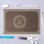 茶色のヴィンテージの影の本動揺して 薄葉紙 (クラフト)