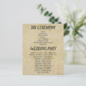 茶色のヴィンテージクラシック結婚式 プログラム (スタンド正面)