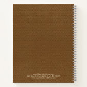 茶色のヴィンテージフェイクレザーのテクスチャ ノートブック (裏面)