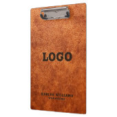 茶色のヴィンテージフェイク革 クリップボード (左)