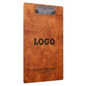 茶色のヴィンテージフェイク革 クリップボード (右)