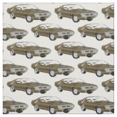 茶色のヴィンテージマッスルカー生地 ファブリック (見本)