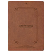 茶色のヴィンテージレザーとフレーム クリップボード (裏面)