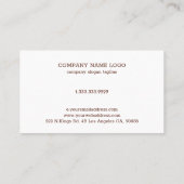 茶色のヴィンテージレザーのテクスチャ 名刺 (裏面)