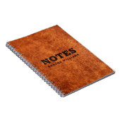 茶色のヴィンテージレザーテクスチャルック ノートブック (右側)