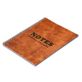 茶色のヴィンテージレザーテクスチャルック ノートブック (左側)