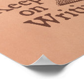 茶色のヴィンテージ保タイ書プライタ ポスター (角)