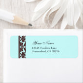 茶色のヴィンテージ要素カスタムラベル ラベル (インサイチュ)