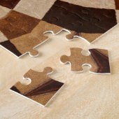 茶色の万華鏡のように千変万化するパターン幾何形状パターン ジグソーパズル (側面)