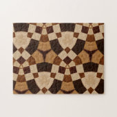 茶色の万華鏡のように千変万化するパターン幾何形状パターン ジグソーパズル (横)