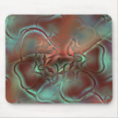 茶色の上に曇りガラススタイルの抽象デザイン マウスパッド (正面)