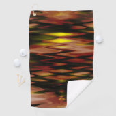 茶色の下にステンドイエローで形成された抽象芸術はジグザグに ゴルフタオル (インサイチュ)