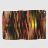 茶色の下にステンドイエローで形成された抽象芸術はジグザグに ゴルフタオル (横)