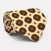 茶色の丸シームレスなパターン ネクタイ (ロール)
