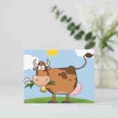 茶色の乳牛 ポストカード (スタンド正面)