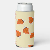 茶色の乾いた葉乾いた スリム缶クーラー (Seltzer裏面)