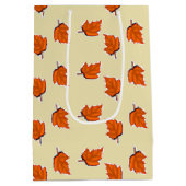 茶色の乾いた葉乾いた ミディアムペーパーバッグ (裏面)