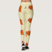 茶色の乾葉いた レギンス (裏面)