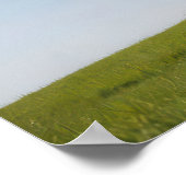 茶色の人間の顔の木の枝を彫った ポスター (角)