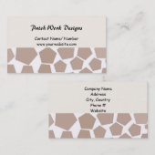 茶色の六角パターン 名刺 (正面/裏面)