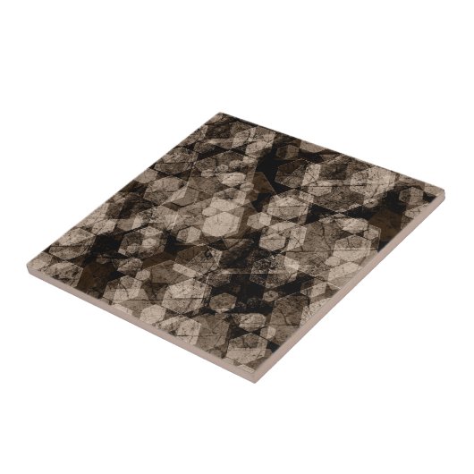 茶色の六角形。 タイル (側面)