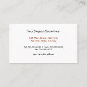 茶色の六角形 名刺 (裏面)