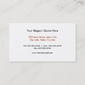 茶色の六角形 名刺 (裏面)