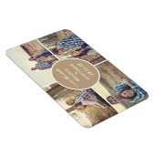 茶色の円のデザイン写真の日付磁石を保存 マグネット (右側)