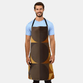 茶色の円 エプロン (着用した状態)