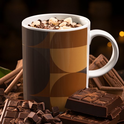 茶色の円 コーヒーマグカップ